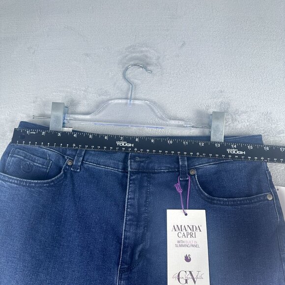 Gloria Vanderbilt Capri Jeans 12 Women's Amanda All Around Slimming Effect Blue - Picture 7 of 12